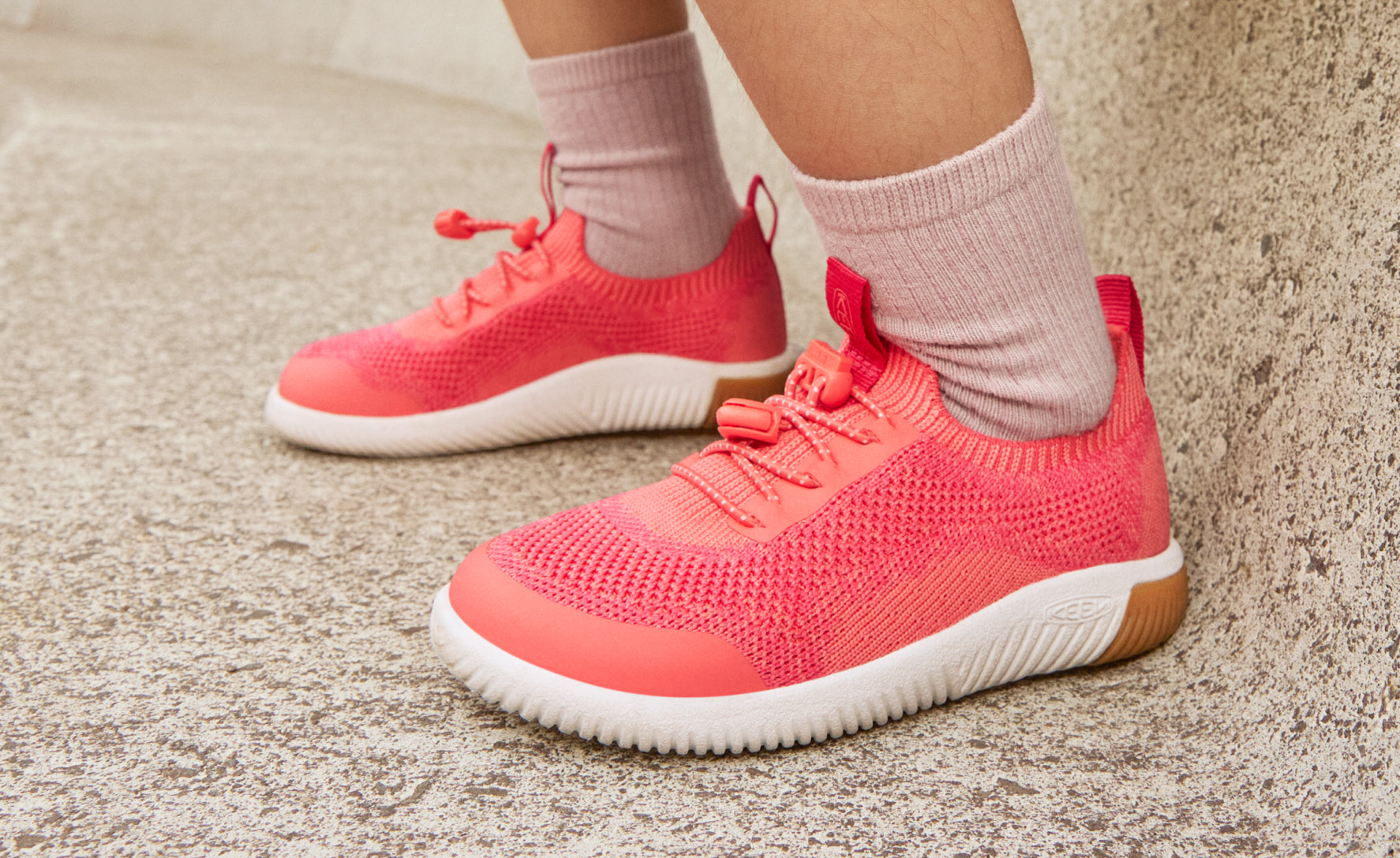 Little Kids' KNX Knit Sneaker | Iguana/Evening Primrose - Image 7