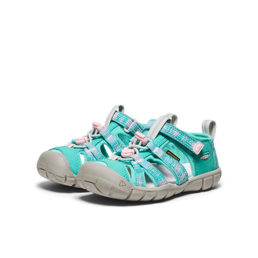 Little Kids' Seacamp II CNX | Bright Aqua/Giggle Pink - Image 3