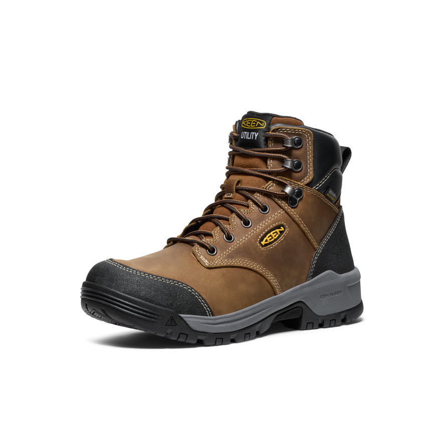 Men's Evanston 6 Waterproof Boot (Soft Toe) | Bison/Black - Image 3
