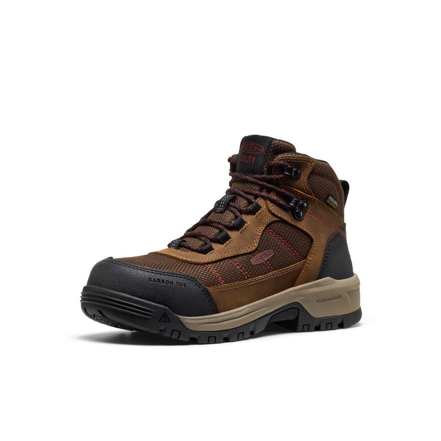 Women's Skokie Waterproof Work Boot (Carbon Toe) | Bison/Black - Image 3