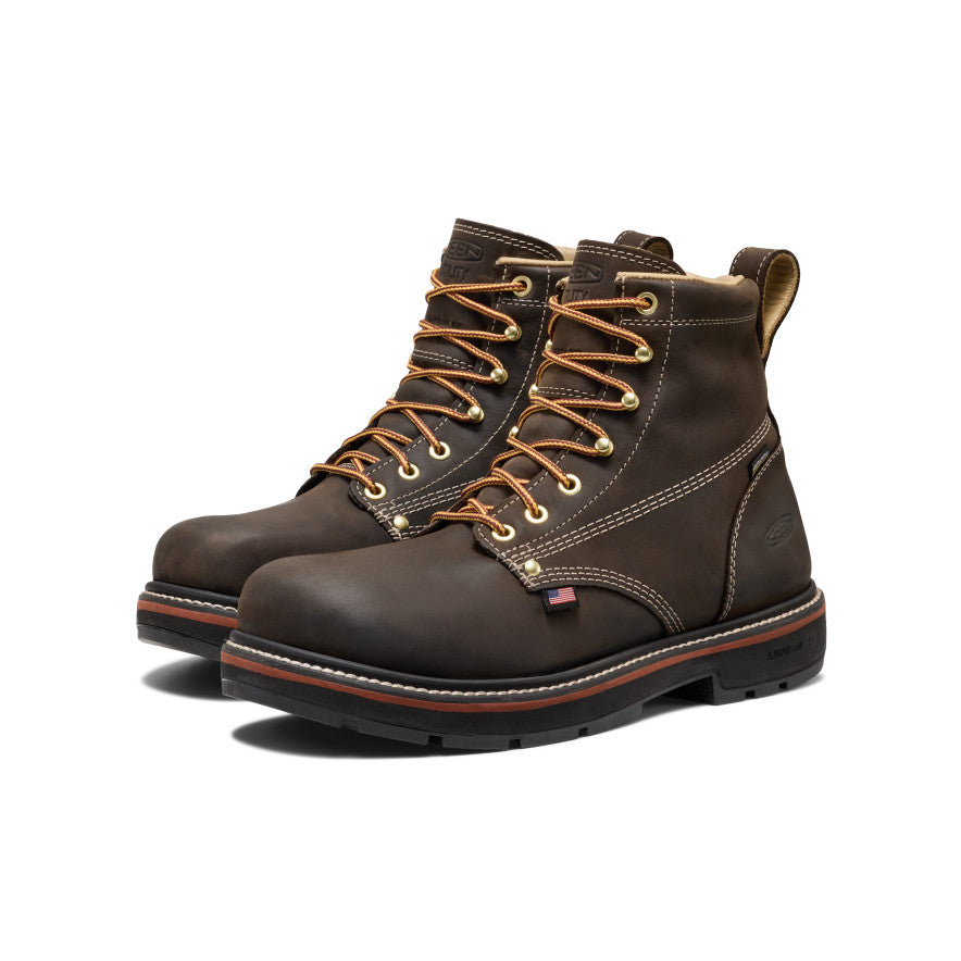 Men's Liberty 6 Waterproof 90° Heel Boot (Carbon Toe) | Coffee Bean/Black - Image 2