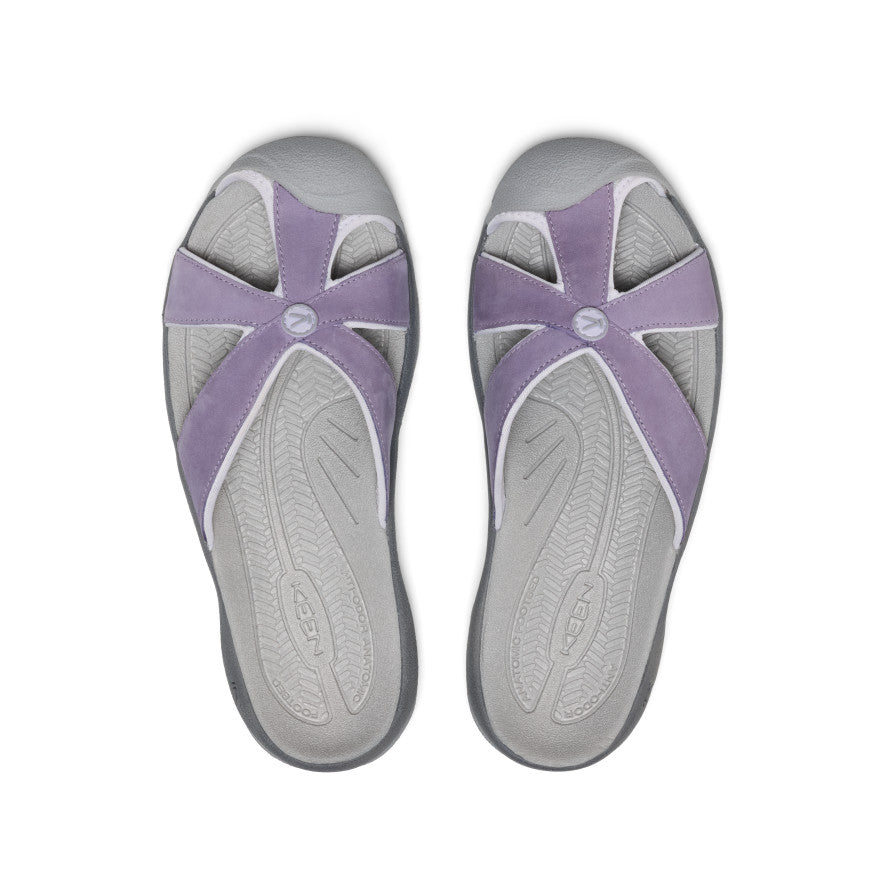 Women's Bali Leather Slide Sandal | Purple Haze/Steel Grey - Image 4