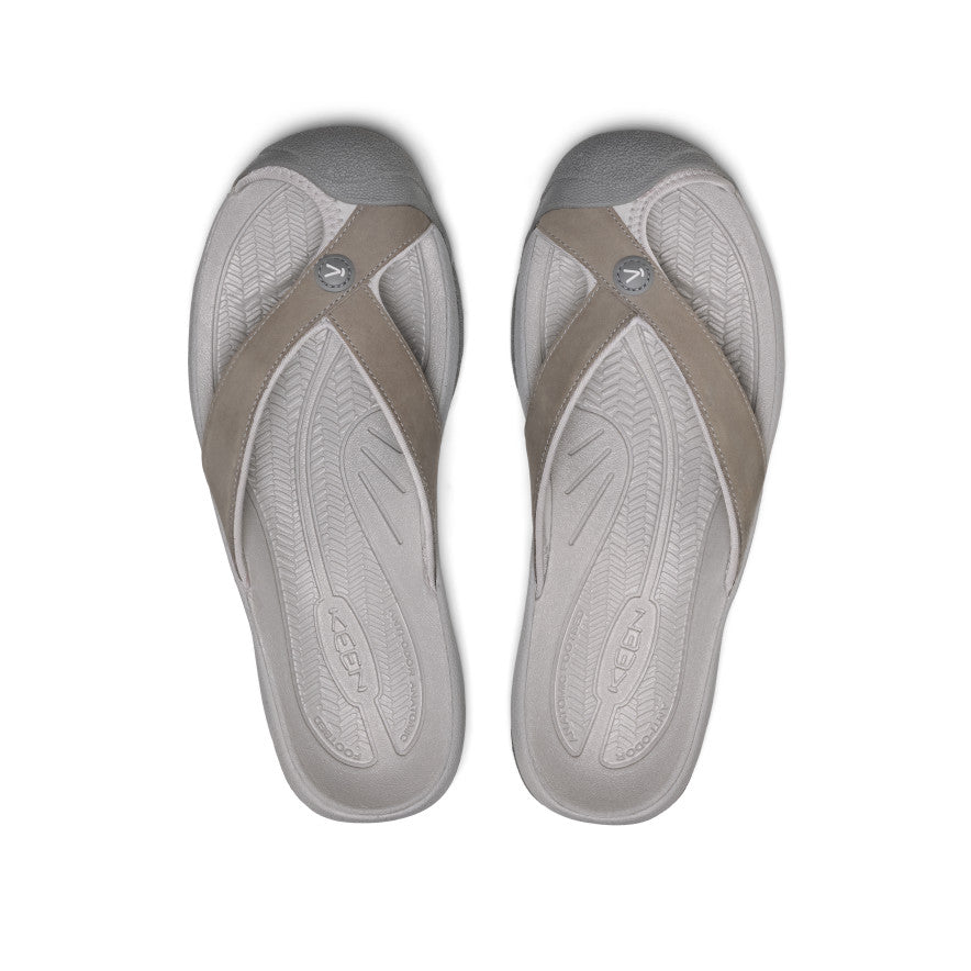 Men's Waimea Leather Flip-Flop | Monochrome/Steel Grey - Image 4