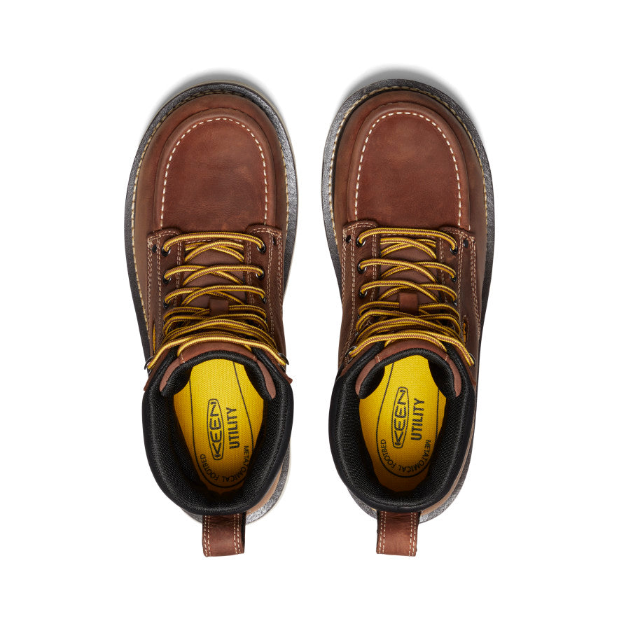 Men's Cincinnati 6 Waterproof 90° Heel Boot (Soft Toe) | Tuscan Red/Sandshell - Image 4