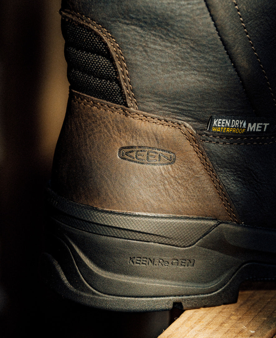 Men's CSA Flatland Pull-On Waterproof Work Boot INT MET (Carbon Toe) | Dark Brown/Black - Image 8